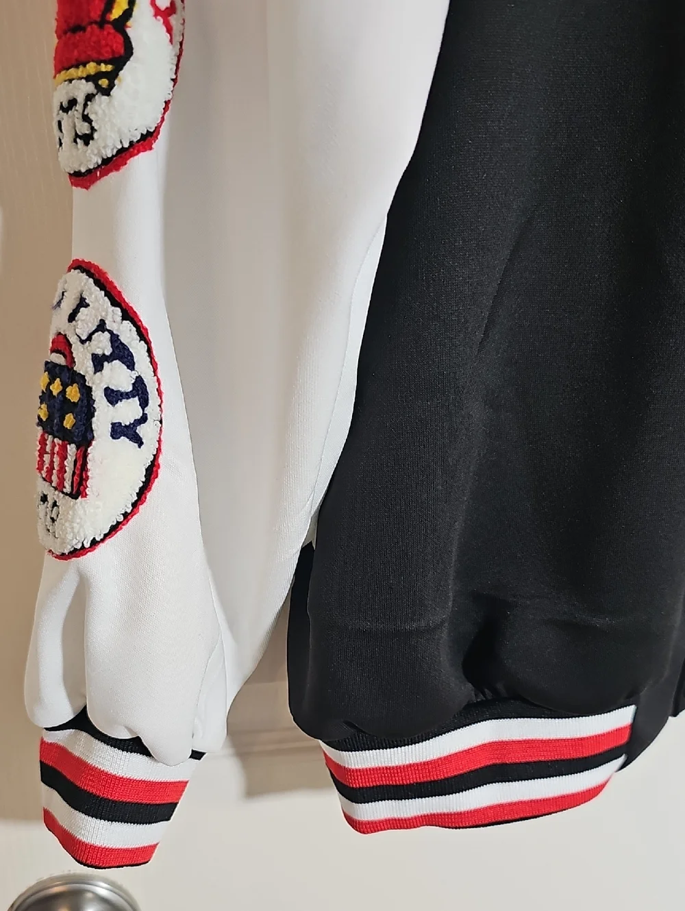 New Sanrio 2XL & 1X Hello Kitty 1976-2005 Colorful Patchwork Varsity Jacket - Picture 15 of 16